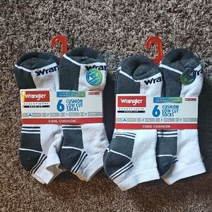 Wrangler Black and White Athletic Socks with Cushioning